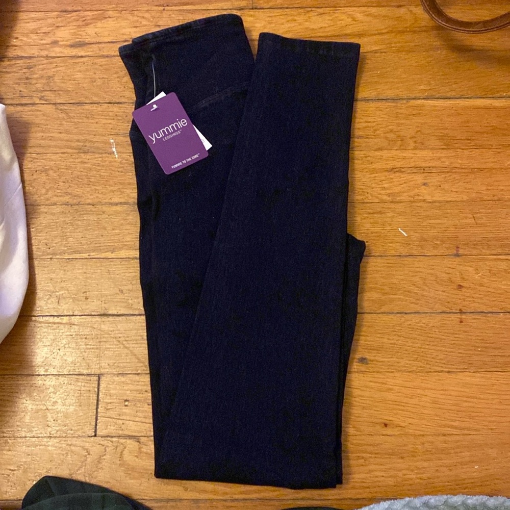 Dark denim leggings